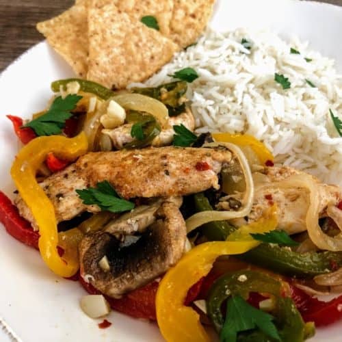 sheet pan chicken fajitas