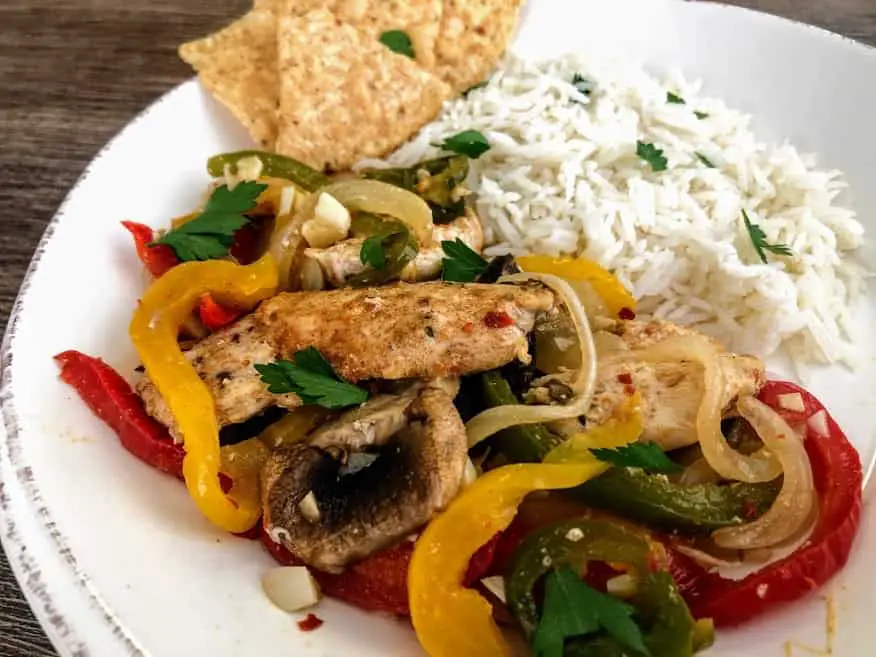 sheet pan chicken fajitas