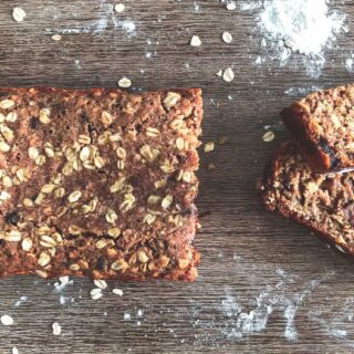 healthy banana oat bread