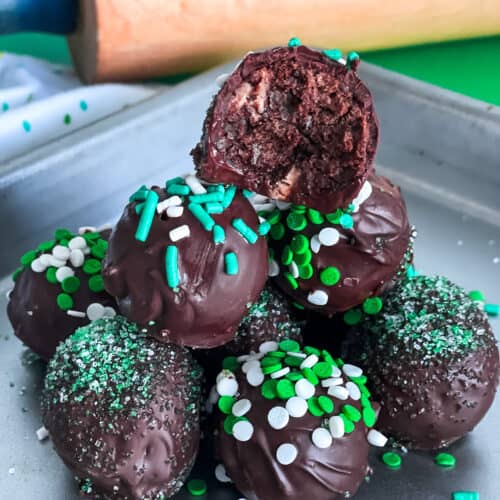 mint chocolate truffles