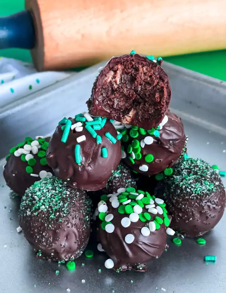 mint chocolate truffles