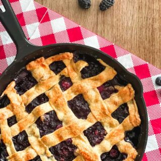 mixed berries cast iron skillet