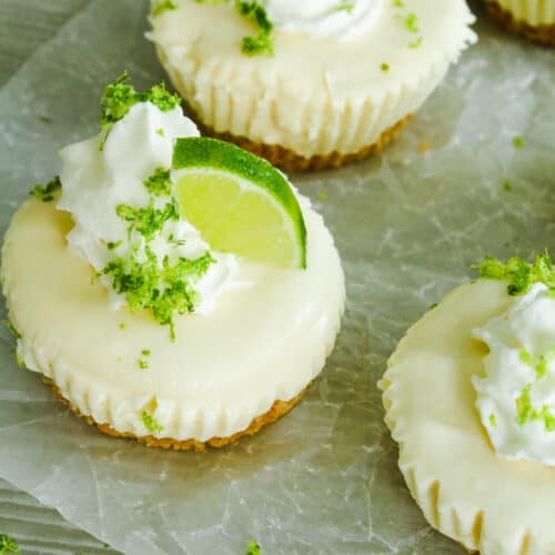 mini key lime cheesecakes