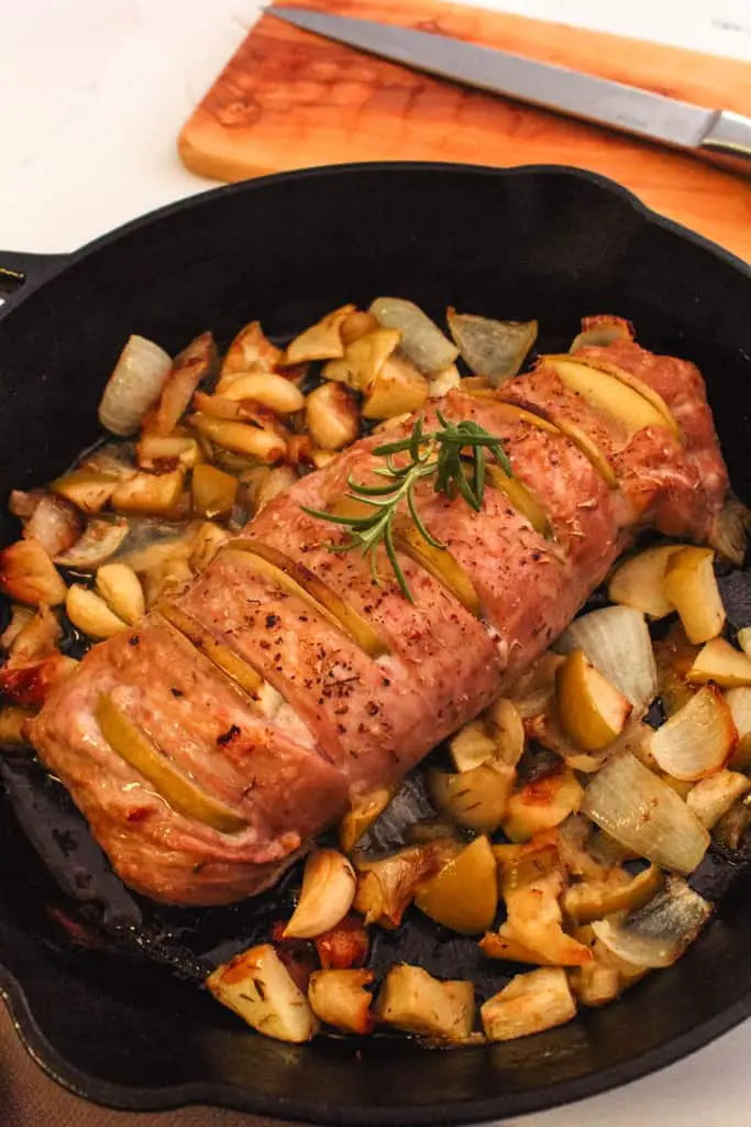 Roasted Pork Tenderloin with Apples and Onions