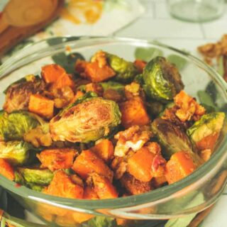 maple butternut squash and brussels sprouts