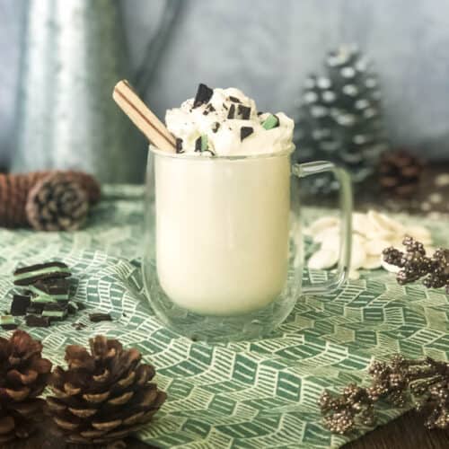 minty white hot chocolate