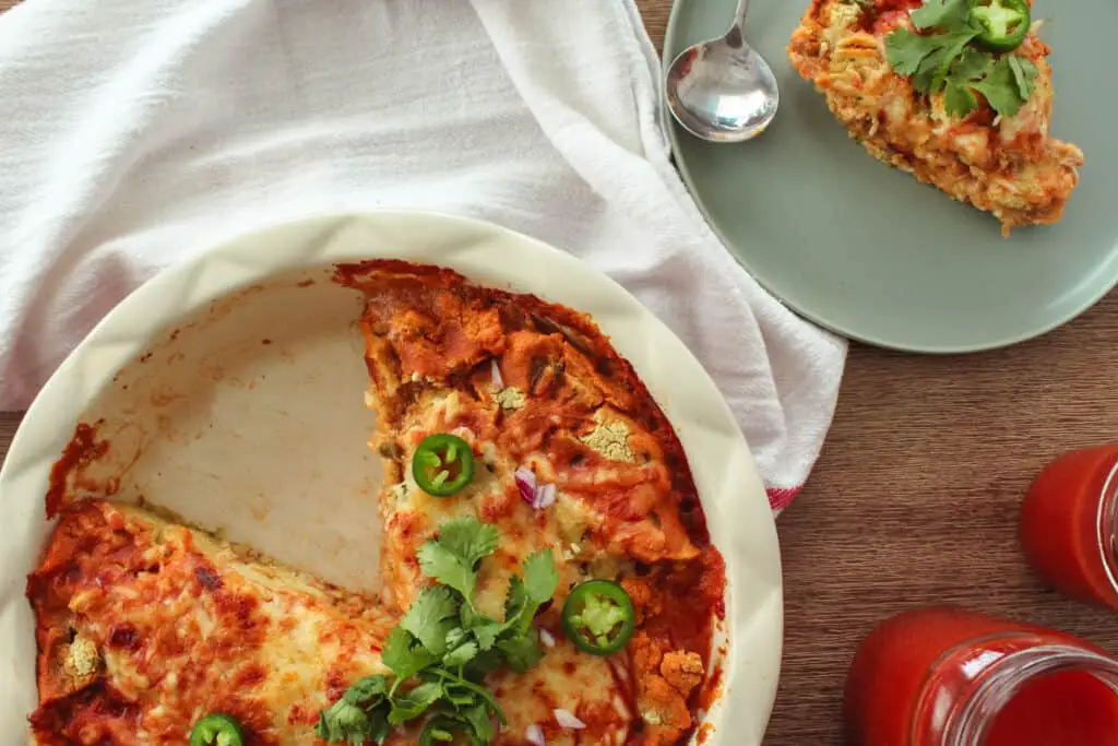 chicken tamale bake with masa