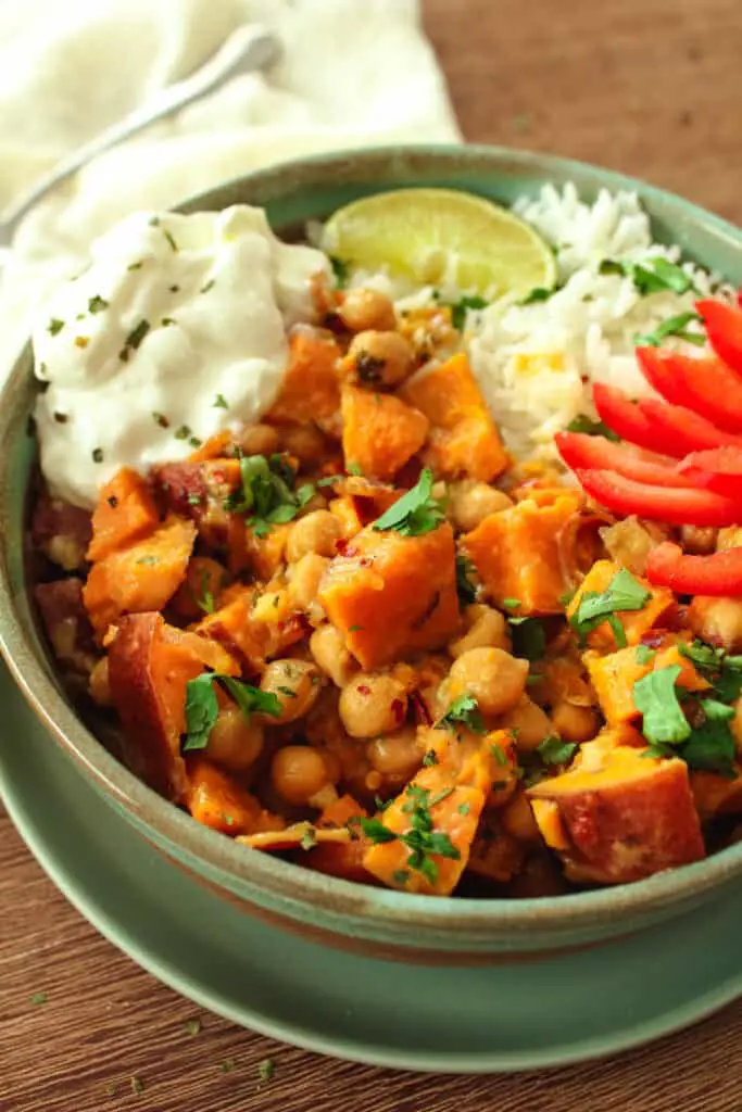 sweet potato thai curry bowl