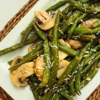 green bean and mushroom saute