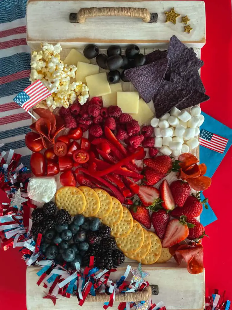 Red, White, and Blue Charcuterie Board