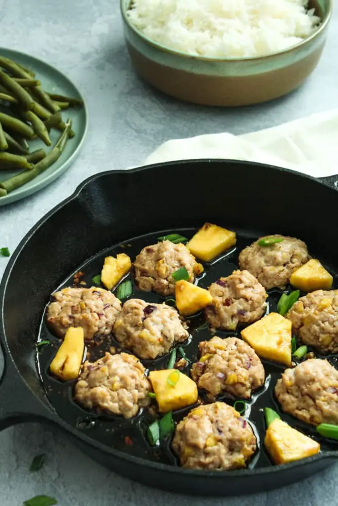 Pineapple Teriyaki Chicken Meatballs