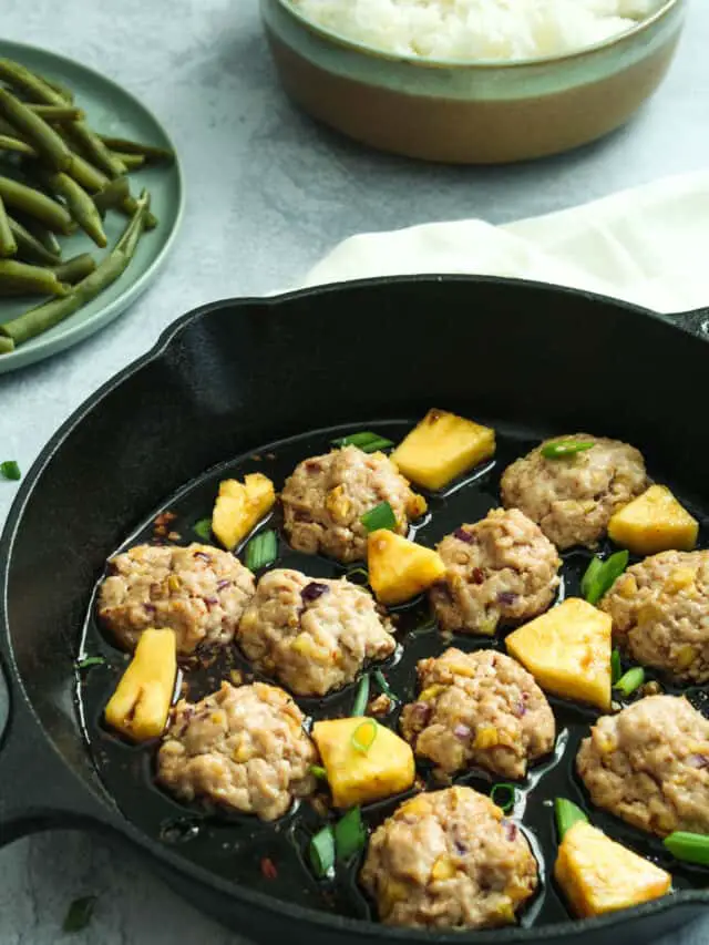 Pineapple Teriyaki Chicken Meatballs