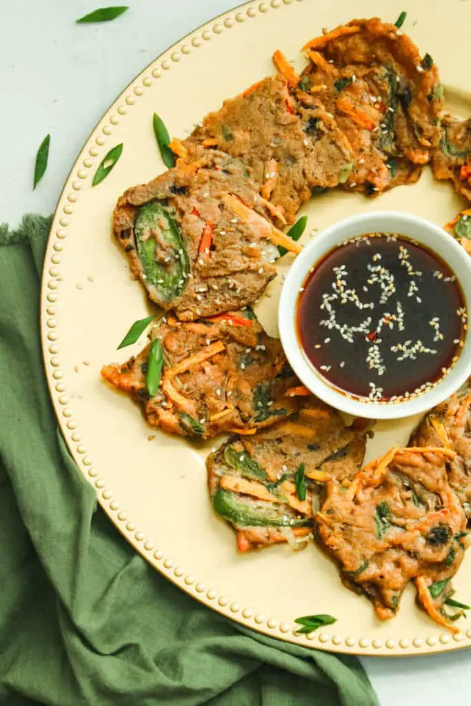 Whole Wheat Korean Vegetable Pancakes